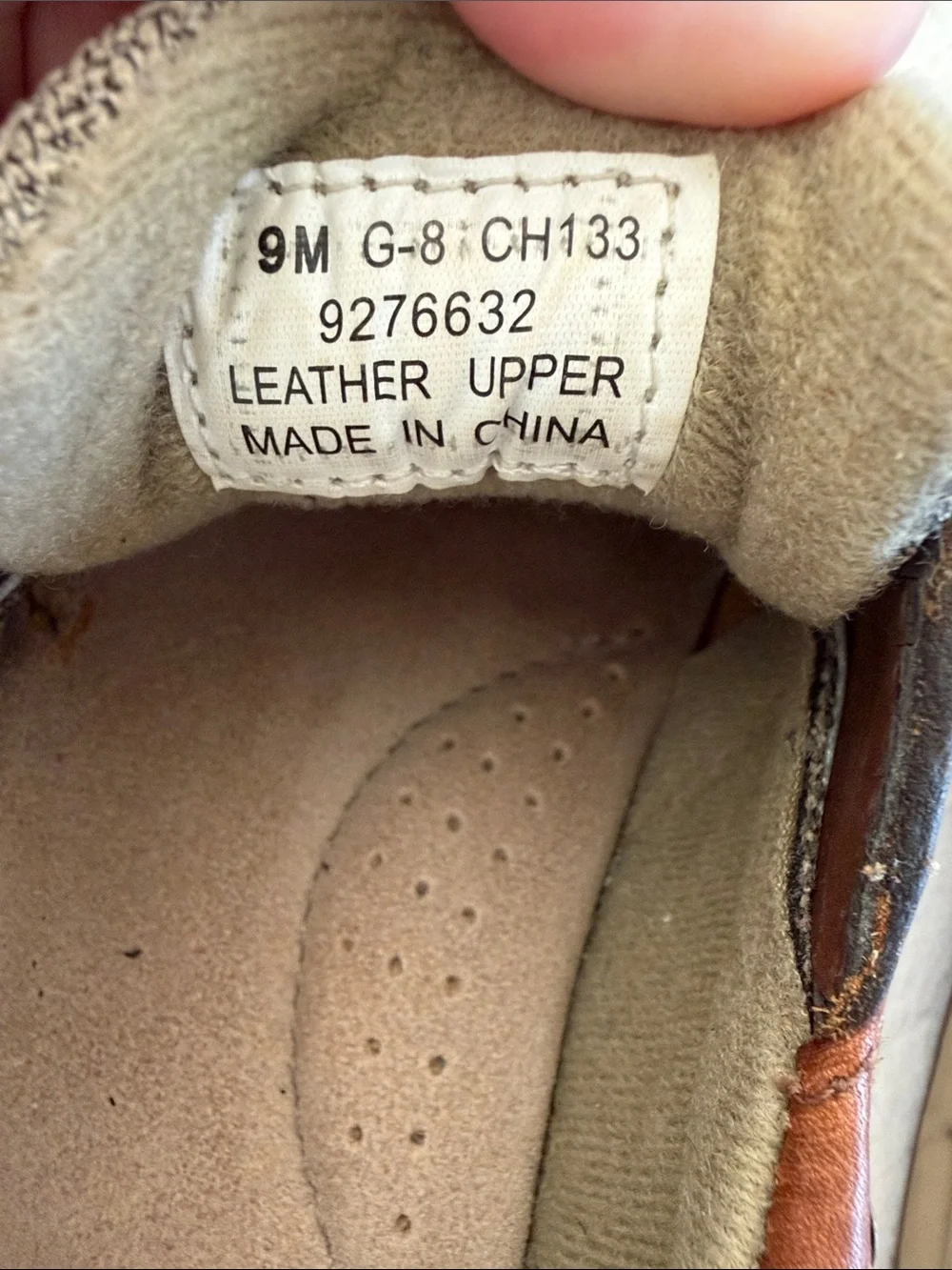 Sperry Cognac Leather & Tan Fabric Boat Shoes